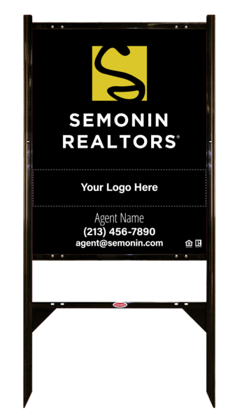 Angle Iron Frame and Logo w Phone & Web Sign Panel Unit, 30h x 24w